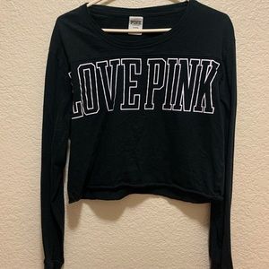PINK Victoria’s Secret Black Crop Top